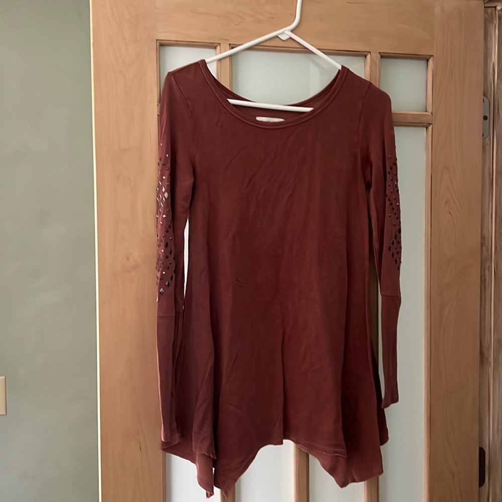 XS Knox Rose mauve oversized top